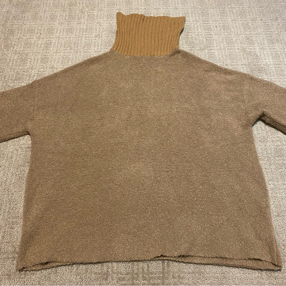 {Offline By Aerie} Turtle Neck Knit Pullover Sweater | Brown ~ Size Medium - Picture 4 of 16